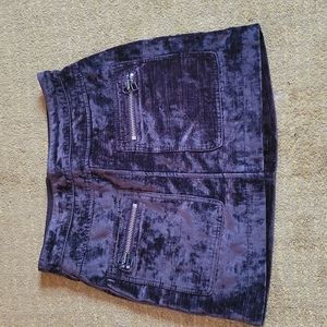 Free People Velvet Mini Skirt